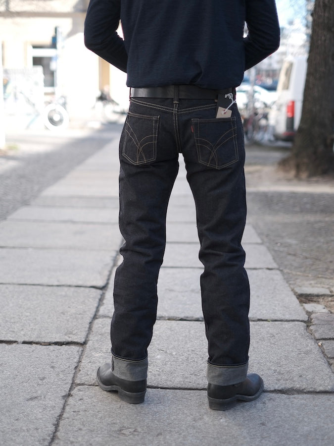 The Strike Gold SG3105【COOL】Series - 17oz Selvedge Denim - Dark Indigo Warp & Grey Weft - Left Hand Twill - STYLISH STRAIGHT