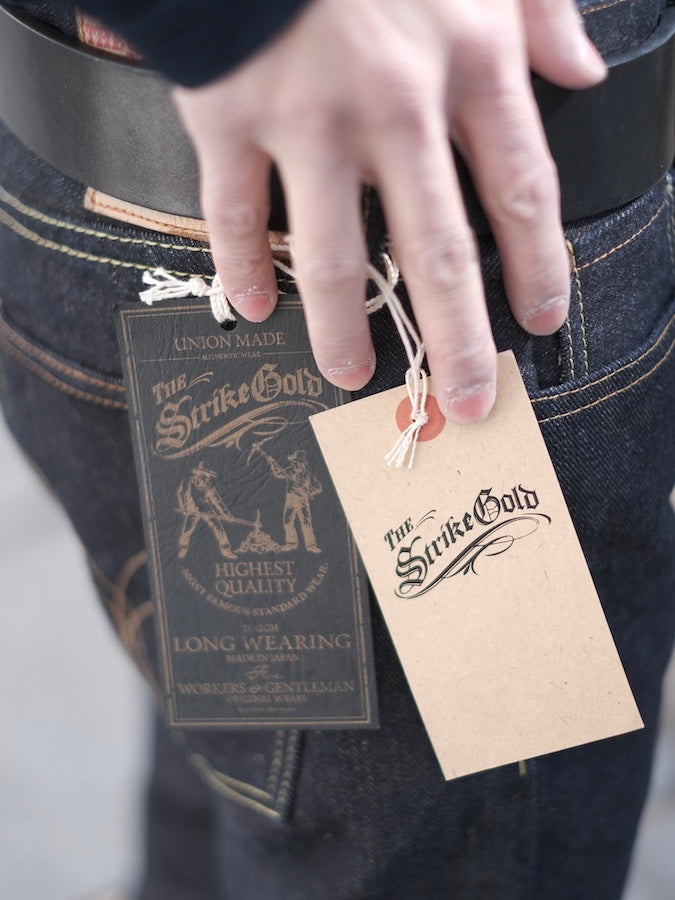 The Strike Gold SG3105【COOL】Series - 17oz Selvedge Denim - Dark Indigo Warp & Grey Weft - Left Hand Twill - STYLISH STRAIGHT