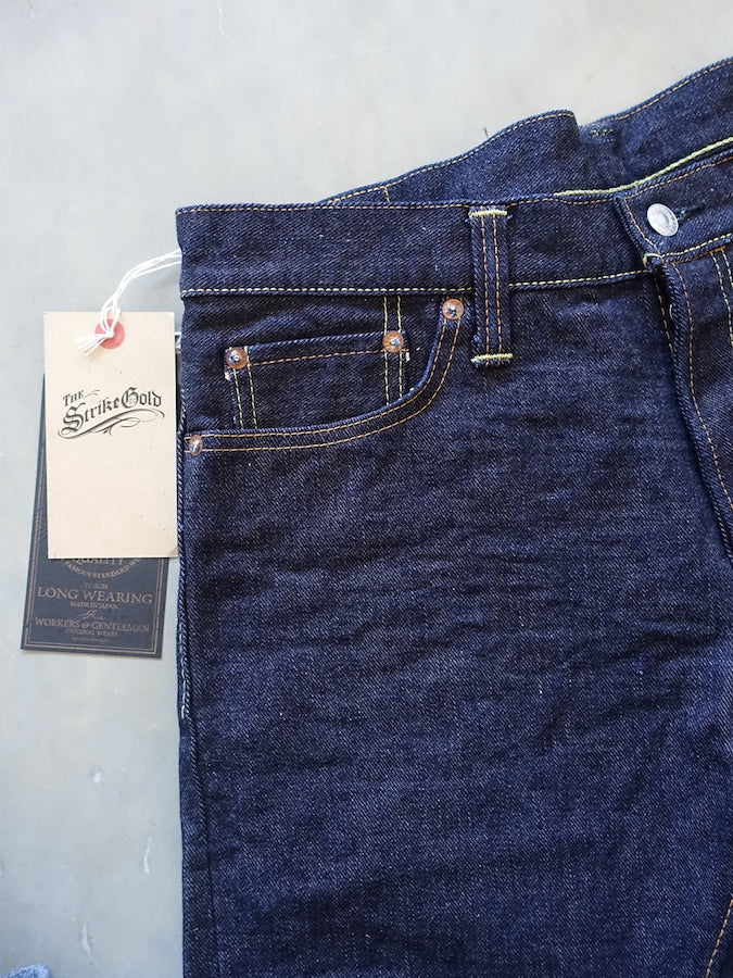 The Strike Gold SG3105【COOL】Series - 17oz Selvedge Denim - Dark Indigo Warp & Grey Weft - Left Hand Twill - STYLISH STRAIGHT