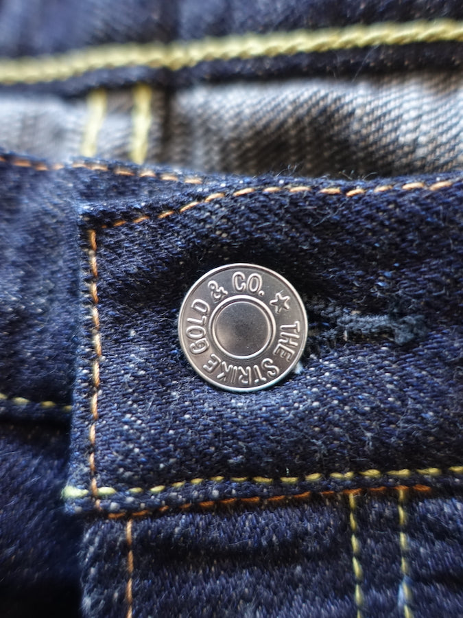 The Strike Gold SG5105【CLASSIC】Series - 15oz Slub Selvedge Denim - Right Hand Twill - Gray Weft - STYLISH STRAIGHT