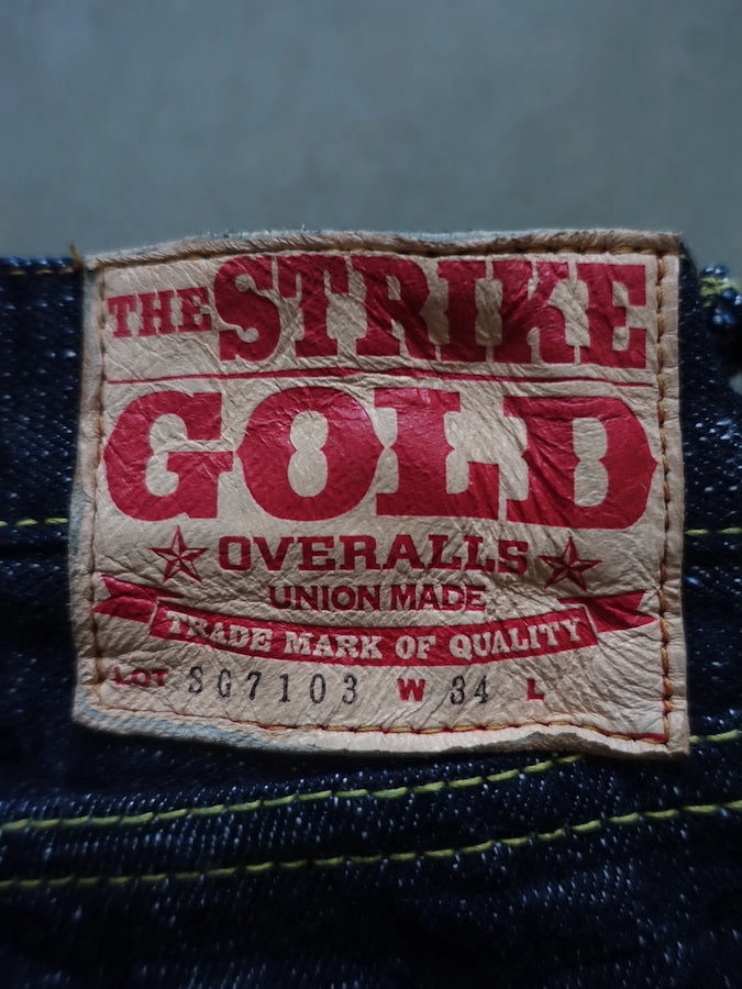 The Strike Gold SG7103【SUPER SLUBBY】Series - 17oz Horizontal Super Slub Selvedge Denim - Right Hand Twill - CLASSIC STRAIGHT