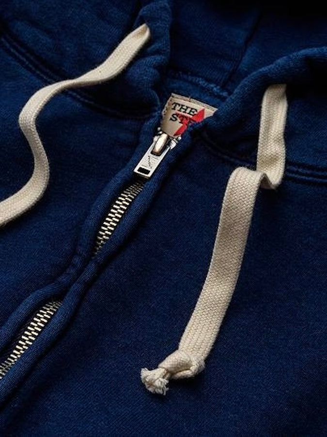The Strike Gold - SGC004ID - Heavy Loopwheeled Zip Hoodie - Indigo Dyed
