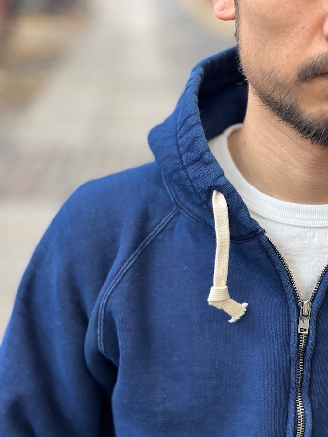 The Strike Gold - SGC004ID - Heavy Loopwheeled Zip Hoodie - Indigo Dyed