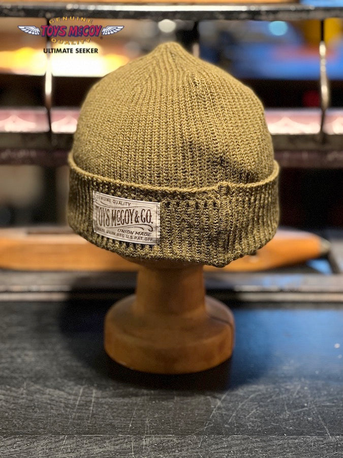 TOYS McCOY - TMA1633 - MILITARY KNIT CAP - “RED CROSS” - Olive