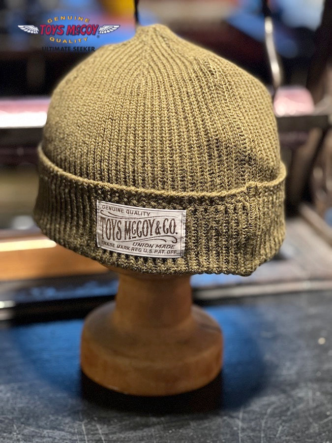 TOYS McCOY - TMA1633 - MILITARY KNIT CAP - “RED CROSS” - Olive