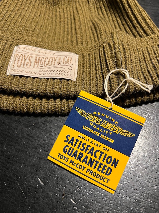 TOYS McCOY - TMA1633 - MILITARY KNIT CAP - “RED CROSS” - Olive