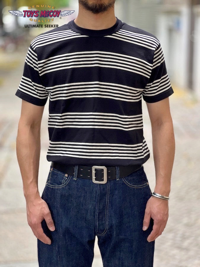 TMC2342 - STEVE MCQUEEN "Multi Bordered" T-Shirt - Ivory / Black