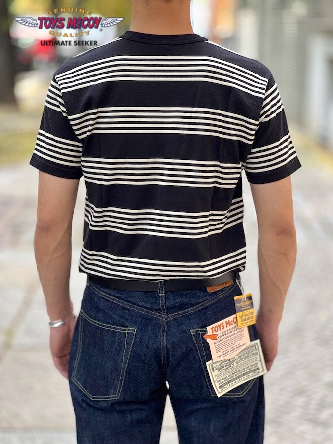 TMC2342 - STEVE MCQUEEN "Multi Bordered" T-Shirt - Ivory / Black