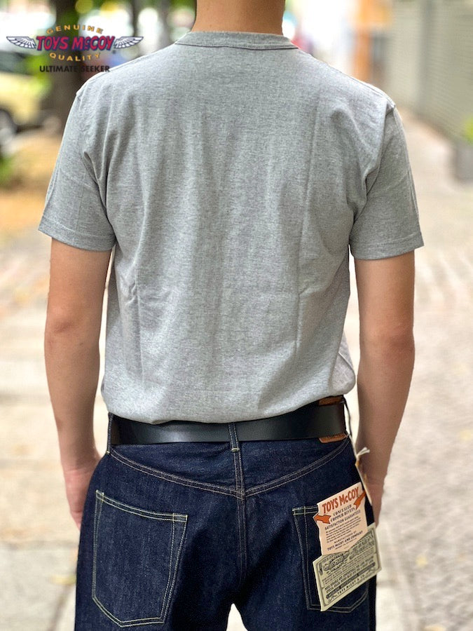 TMC2410 - "STEVE McQUEEN" - THE GREAT AMERICAN HERO POCKET TEE - Ash