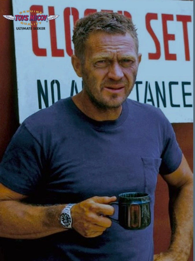 TMC2410 - "STEVE McQUEEN" - THE GREAT AMERICAN HERO POCKET TEE - Blue