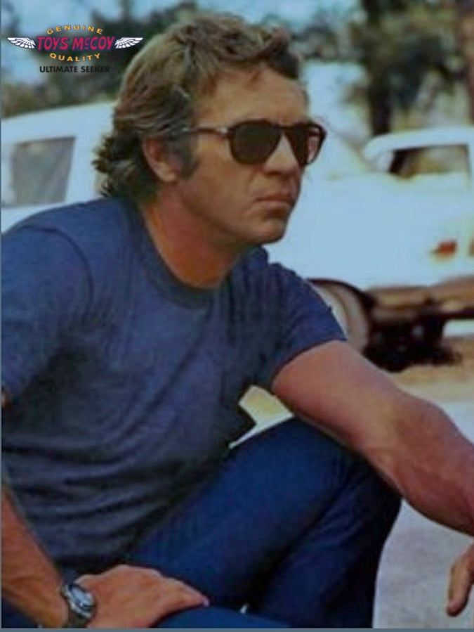TMC2410 - "STEVE McQUEEN" - THE GREAT AMERICAN HERO POCKET TEE - Blue