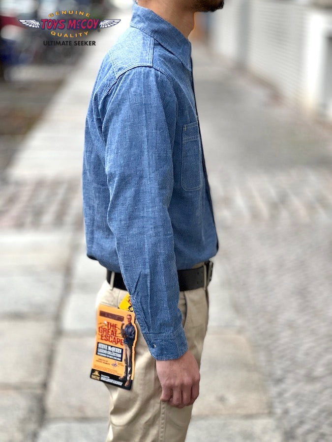 "THE SAND PEBBLES" STEVE McQUEEN CHAMBRAY WORK SHIRT