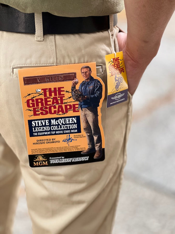 TMP2201 - V. HILTS - STEVE McQUEEN "The Great Escape" CHINO TROUSERS