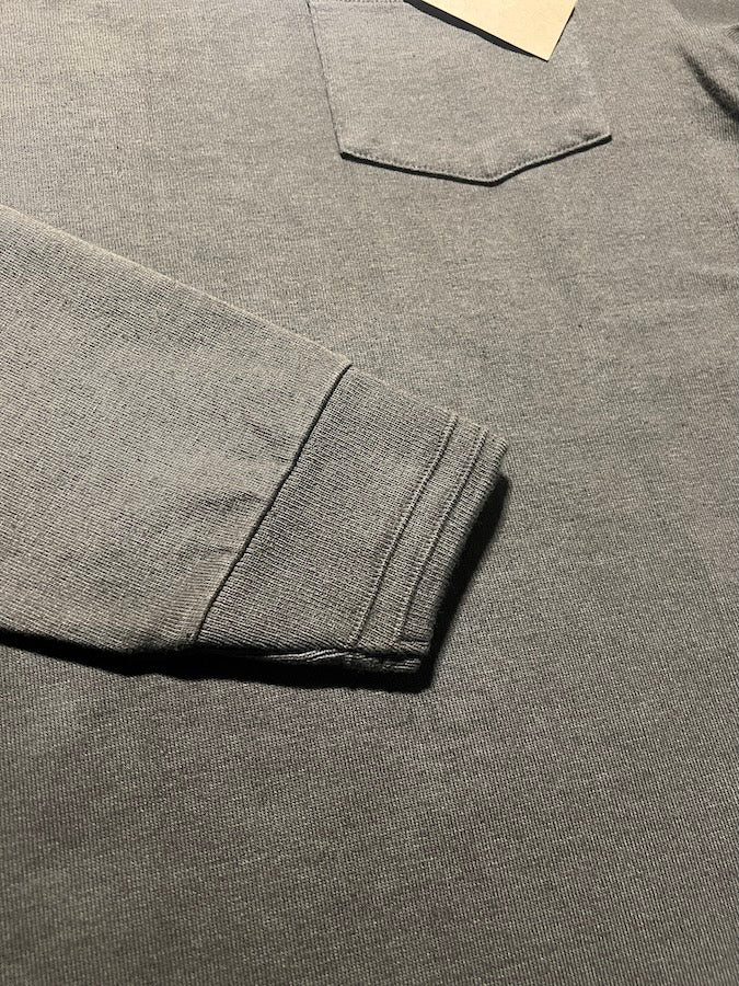 TROPHY CLOTHING - OD Pocket Long Sleeve Tee - Volume Cotton - Gun Black