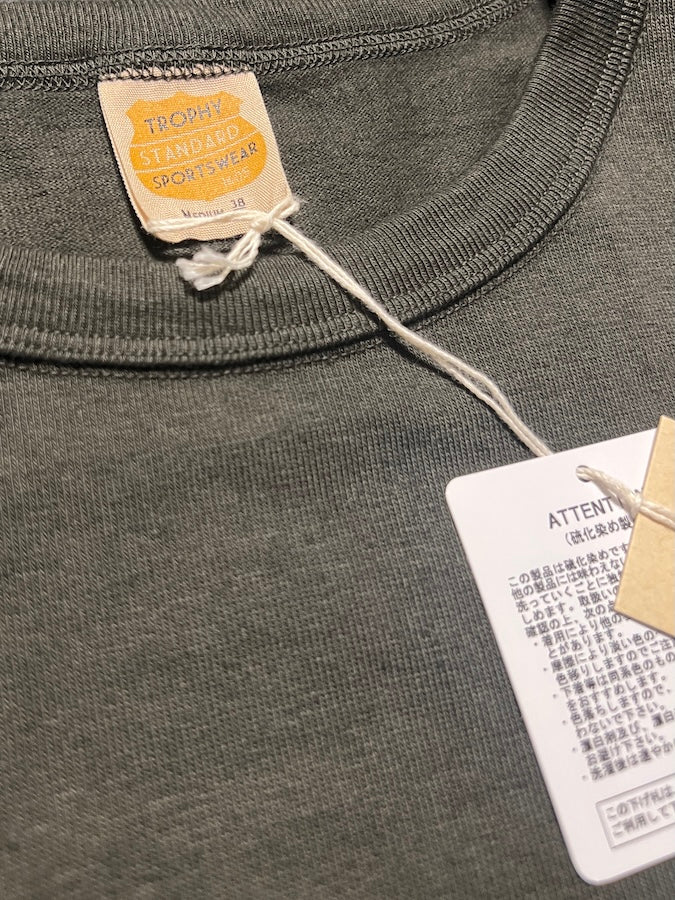 TROPHY CLOTHING - OD Pocket Long Sleeve Tee - Volume Cotton - Gun Black