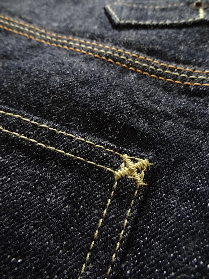 TROPHY CLOTHING - Lot.1604 Dirt Denim - Waist Overall - 14.5oz Selvedge Denim - Cinch Back - Straight Cut