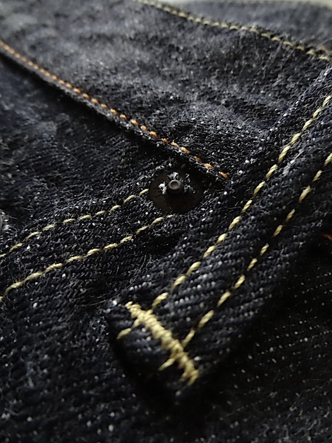 TROPHY CLOTHING - Lot.1604 Dirt Denim - Waist Overall - 14.5oz Selvedge Denim - Cinch Back - Straight Cut