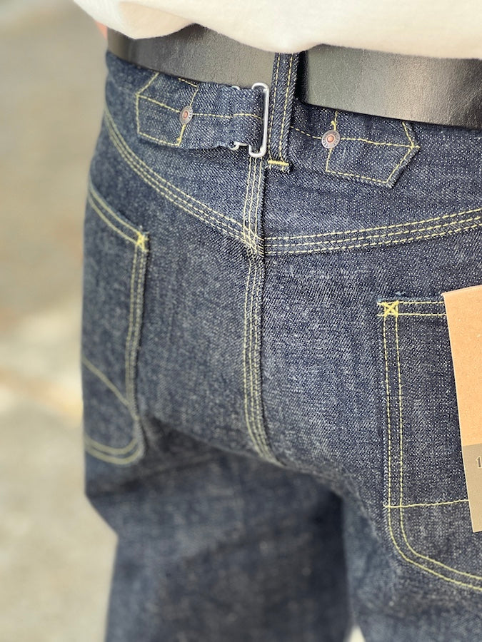 TROPHY CLOTHING - Lot.1604 Dirt Denim - Waist Overall - 14.5oz Selvedge Denim - Cinch Back - Straight Cut
