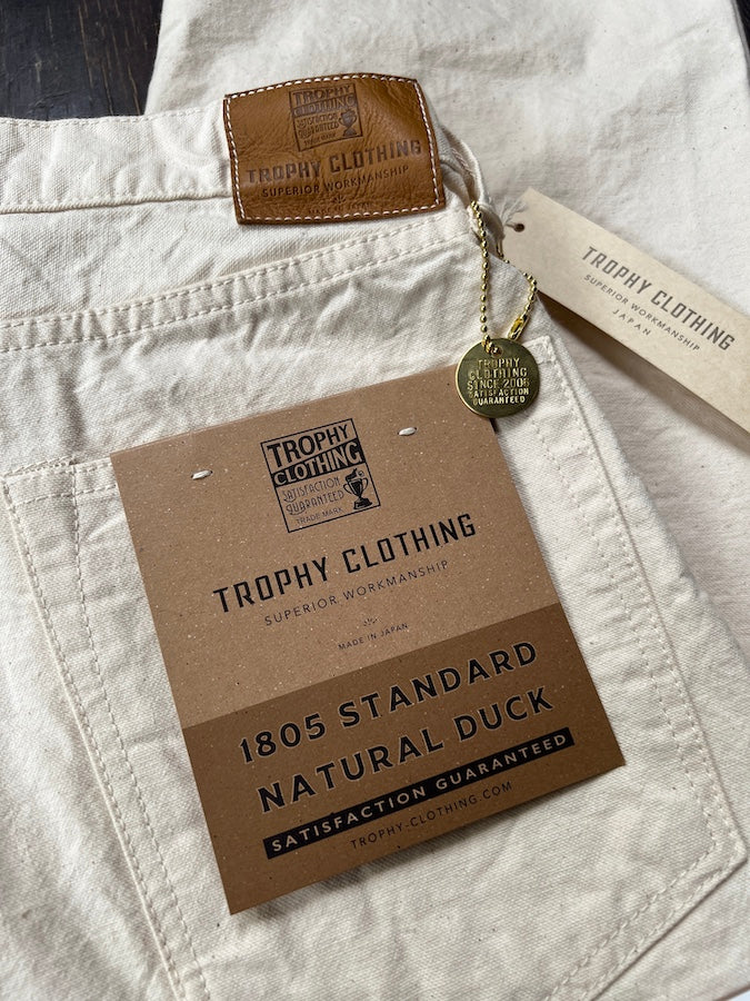 TROPHY CLOTHING - Lot.1805 - Standard Natural - 11oz Selvedge Duck - Wide Straight Cut