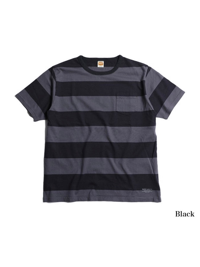 TROPHY CLOTHING - Pocket T-Shirt - WIDE BORDER - Volume Cotton - Black