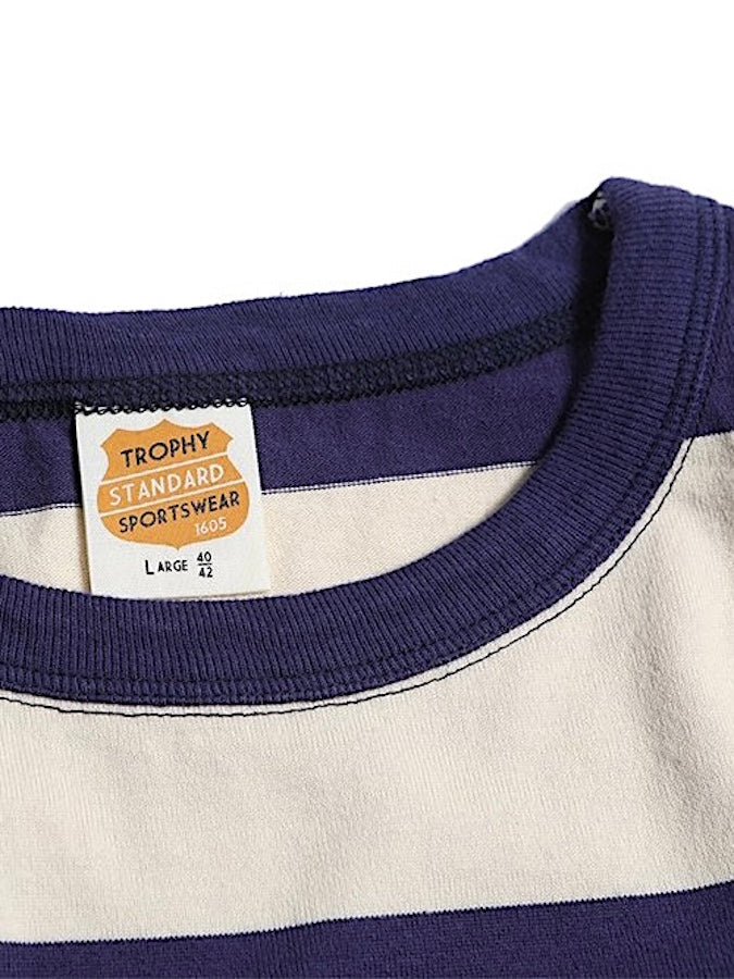 TROPHY CLOTHING - Pocket T-Shirt - WIDE BORDER - Volume Cotton - Purple