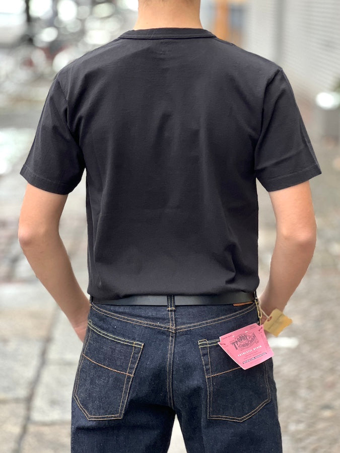 TROPHY CLOTHING - TE-10 - Heavyweight Loop Wheel Pocket T-Shirt - Black