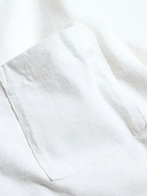 TROPHY CLOTHING - TE-10 - Heavyweight Loop Wheel Pocket T-Shirt - White