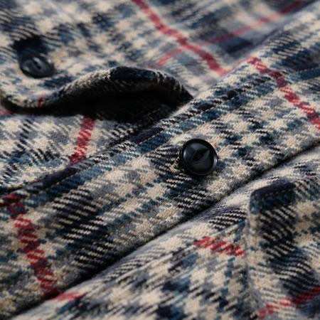 UES - 15.5oz Extra Heavy Flannel Shirt - Navy 502053 - ONE OF THE HEAVIEST FLANNELS !