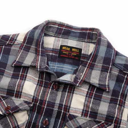 UES - 14.5oz Heavy Flannel Shirt - 502052 Navy
