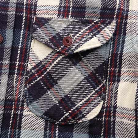 UES - 14.5oz Heavy Flannel Shirt - 502052 Navy
