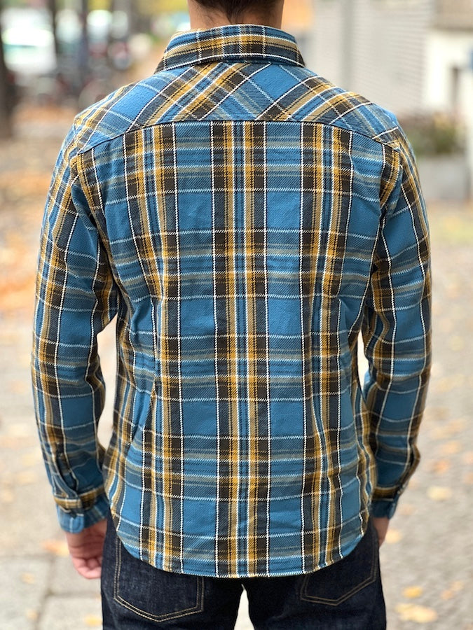 UES - 14.5oz Heavy Flannel Shirt - 502352 Blue