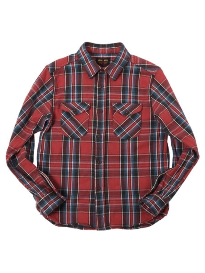 UES - 14.5oz Heavy Flannel Shirt - 502352 Red