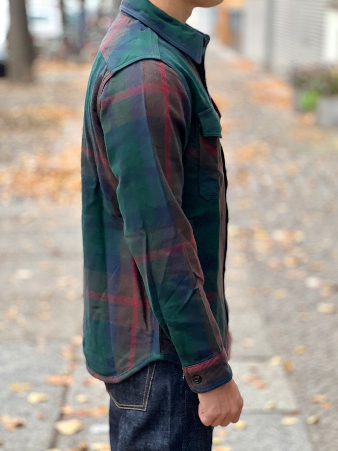 UES - 15.5oz Extra Heavy Flannel Shirt - Green 502354 - ONE OF THE HEAVIEST FLANNELS !