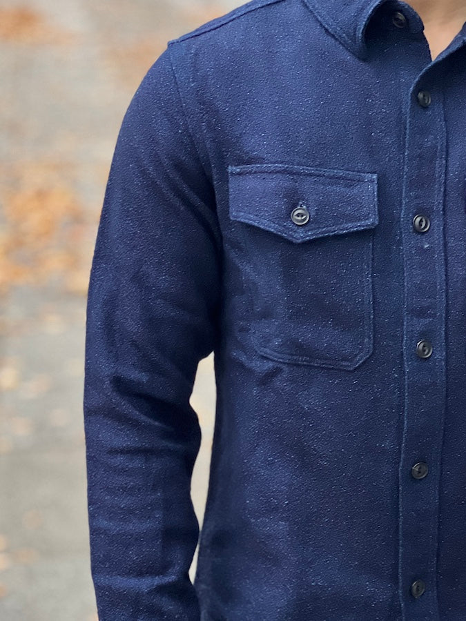 UES - 15.5oz Extra Heavy Flannel Shirt - AMUNDSEN 502455 Indigo - ONE OF THE HEAVIEST FLANNELS !