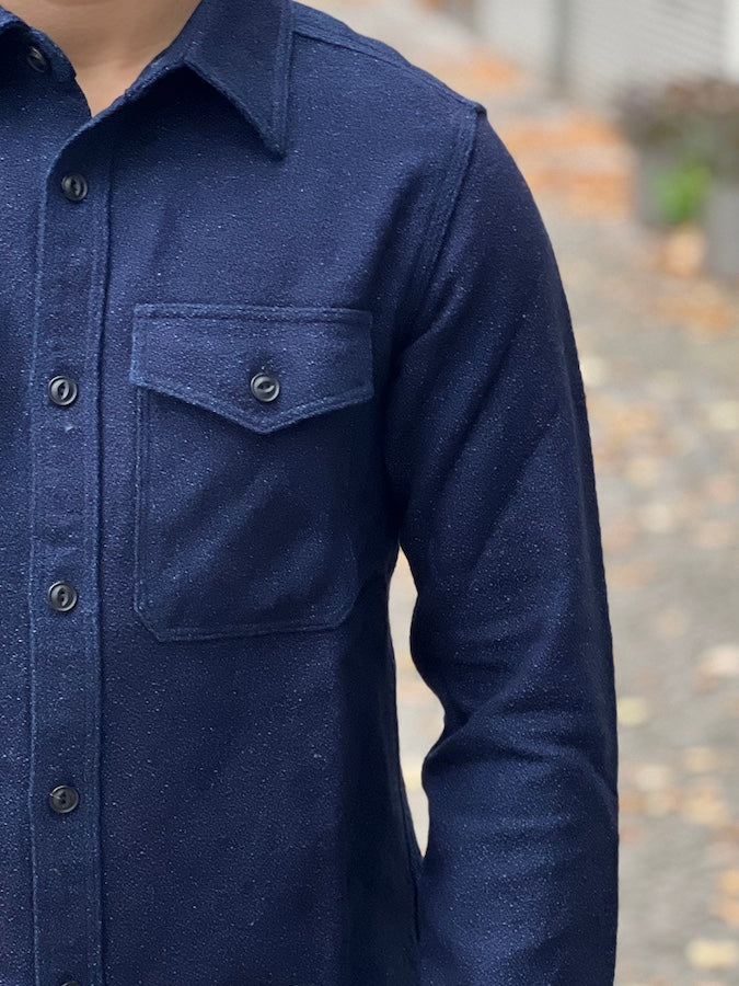 UES - 15.5oz Extra Heavy Flannel Shirt - AMUNDSEN 502455 Indigo - ONE OF THE HEAVIEST FLANNELS !