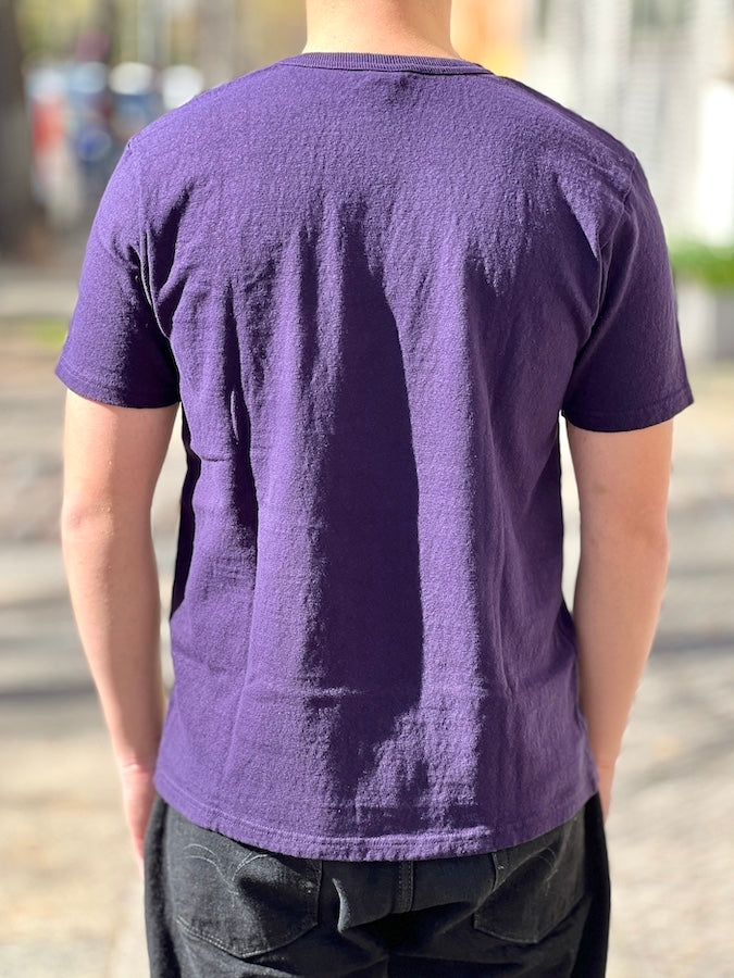 UES - NO.8 SLUB NEP SHORT SLEEVE T-SHIRT - Navy