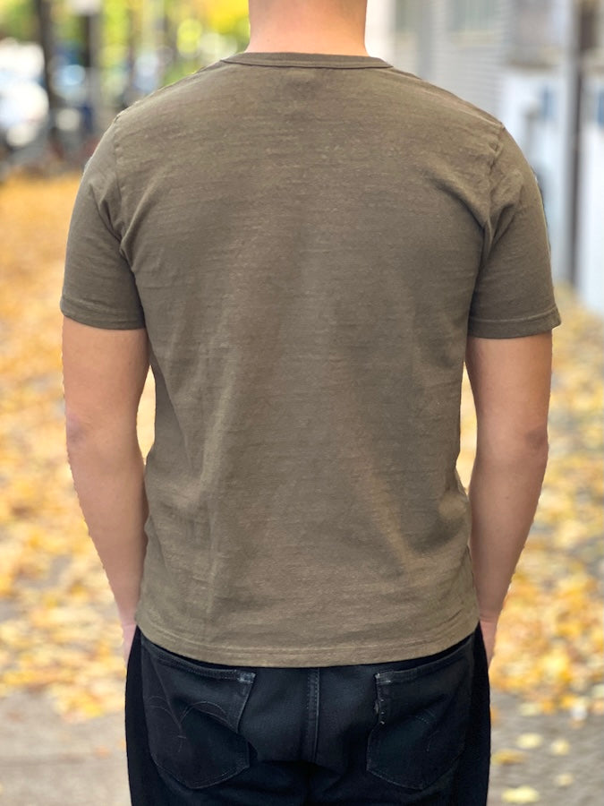 UES - NO.8 SLUB NEP SHORT SLEEVE T-SHIRT - Olive