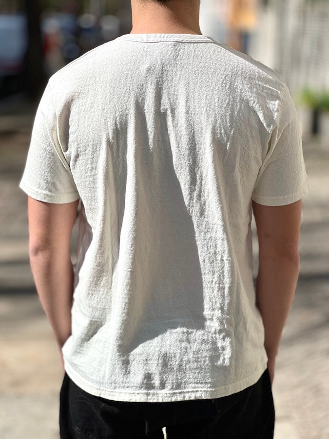 UES - NO.8 SLUB NEP SHORT SLEEVE T-SHIRT - White
