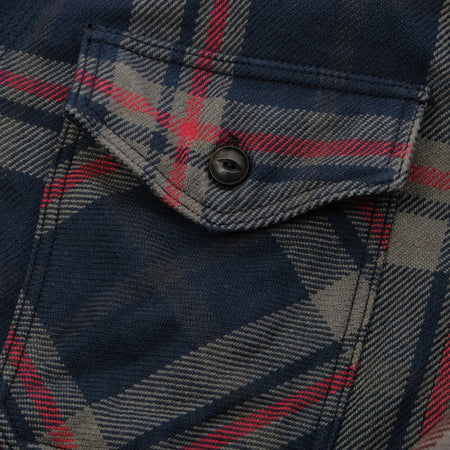 UES - 15.5oz Extra Heavy Flannel Shirt - Navy 502153_05 - ONE OF THE HEAVIEST FLANNELS !
