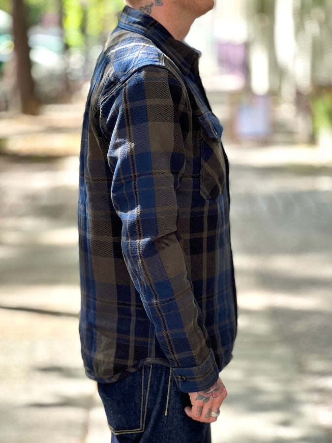 UES - 15.5oz Extra Heavy Flannel Shirt - Navy 502552 - ONE OF THE HEAVIEST FLANNELS !