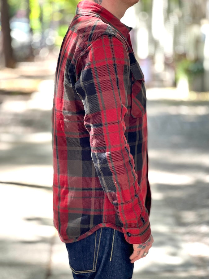 UES - 15.5oz Extra Heavy Flannel Shirt - Red 502552 - ONE OF THE HEAVIEST FLANNELS !
