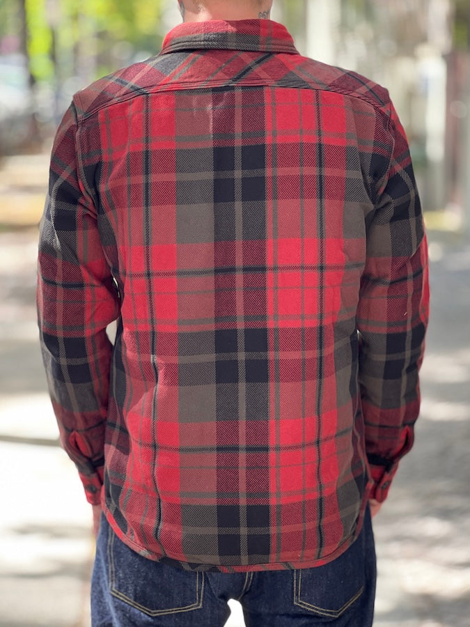 UES - 15.5oz Extra Heavy Flannel Shirt - Red 502552 - ONE OF THE HEAVIEST FLANNELS !