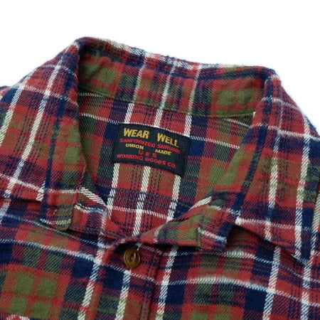 UES - 14.5oz Heavy Flannel Shirt - Slubby - 502553 Red