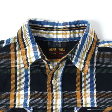 UES - 14.5oz Heavy Flannel Shirt - 502154_05 Navy