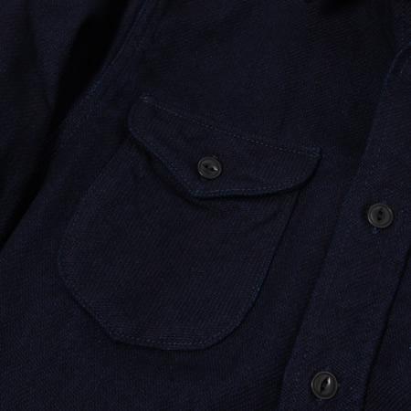 UES - 14.5oz Heavy Flannel Shirt - Selvedge - Indigo - 501655