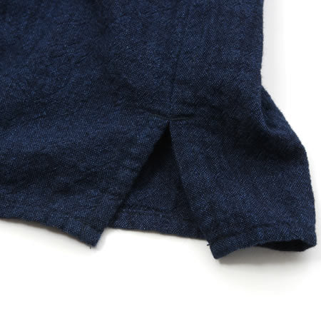 UES - Indigo Pullover Shirt - Side Pocket - Cat Eye Buttons - Indigo 512101