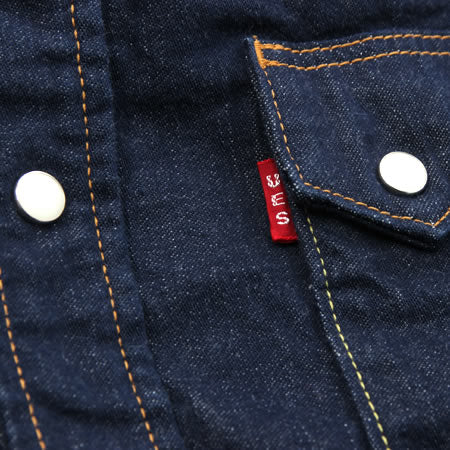 UES - Saw Tooth - Selvedge Denim Western Shirt - Snap Buttons - Indigo 505W