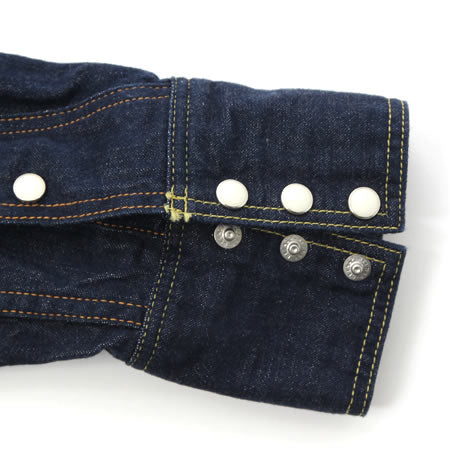 UES - Saw Tooth - Selvedge Denim Western Shirt - Snap Buttons - Indigo 505W