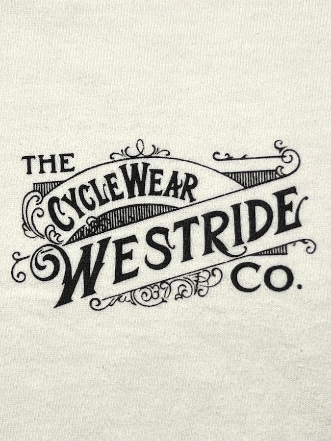 West Ride - “ THE CYCLEWEAR WESTRIDE & CO.” - Heavyweight T-Shirt - White