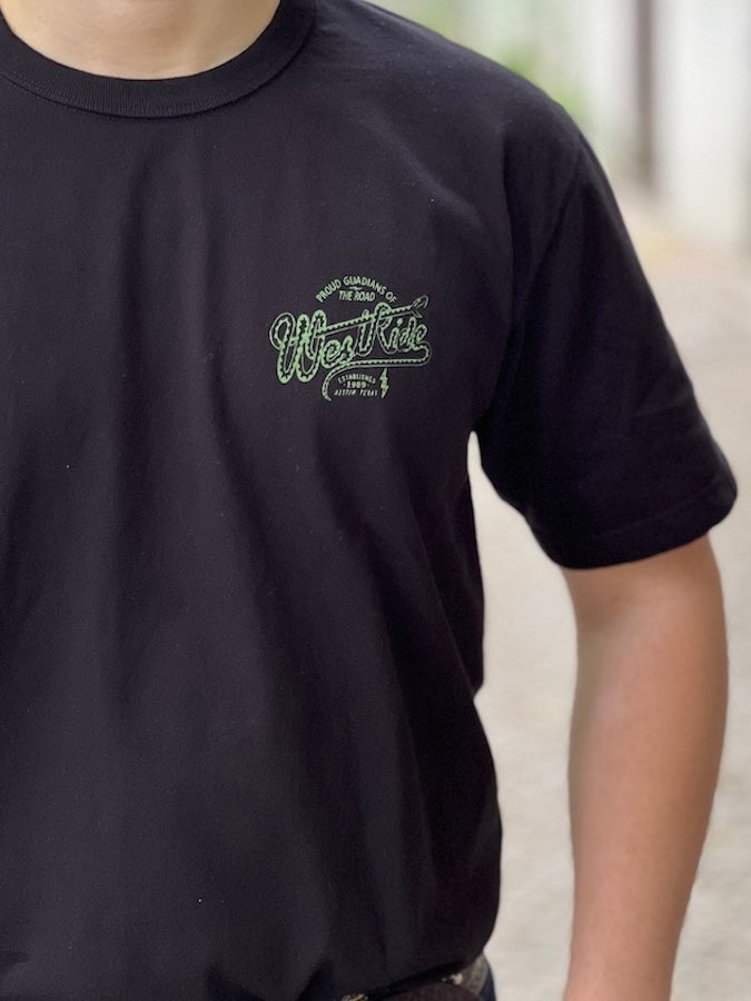 West Ride - “ WESTERN SNAKE ” - Heavyweight T-Shirt - Black
